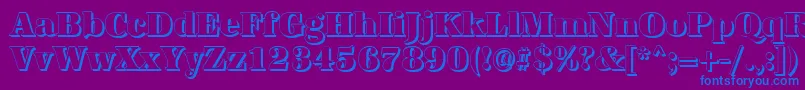 Police AntiquashCdHeavyRegular – polices bleues sur fond violet
