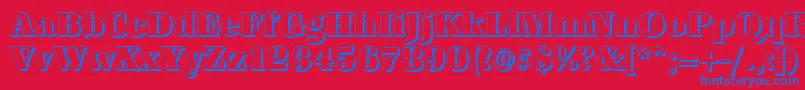 Шрифт AntiquashCdHeavyRegular – синие шрифты на красном фоне