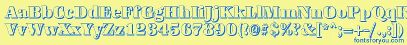 AntiquashCdHeavyRegular Font – Blue Fonts on Yellow Background