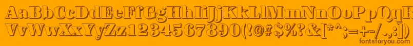 AntiquashCdHeavyRegular Font – Brown Fonts on Orange Background