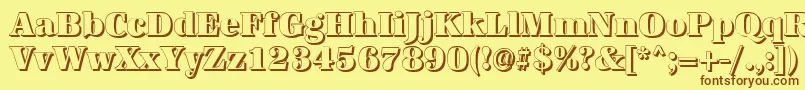 AntiquashCdHeavyRegular Font – Brown Fonts on Yellow Background