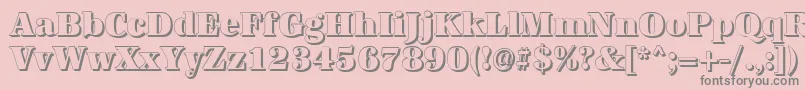 AntiquashCdHeavyRegular Font – Gray Fonts on Pink Background