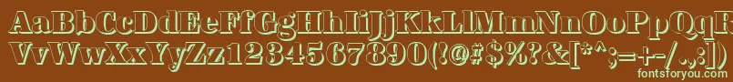 AntiquashCdHeavyRegular Font – Green Fonts on Brown Background