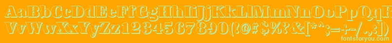 AntiquashCdHeavyRegular Font – Green Fonts on Orange Background
