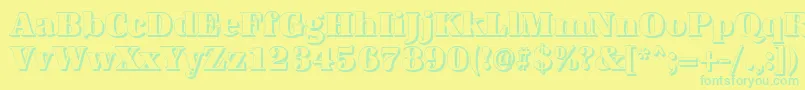 AntiquashCdHeavyRegular Font – Green Fonts on Yellow Background