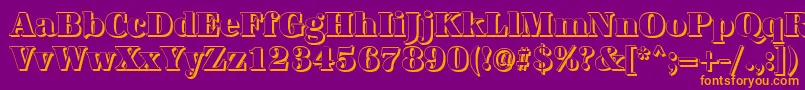 AntiquashCdHeavyRegular Font – Orange Fonts on Purple Background