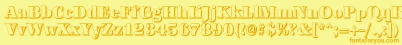 AntiquashCdHeavyRegular Font – Orange Fonts on Yellow Background