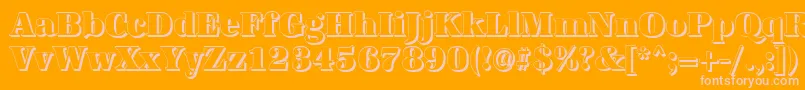 AntiquashCdHeavyRegular Font – Pink Fonts on Orange Background
