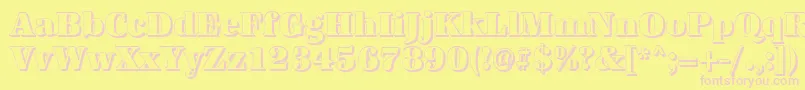 AntiquashCdHeavyRegular Font – Pink Fonts on Yellow Background