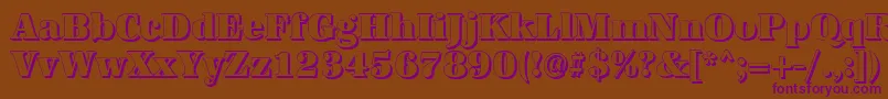 AntiquashCdHeavyRegular Font – Purple Fonts on Brown Background