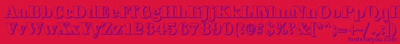 AntiquashCdHeavyRegular Font – Purple Fonts on Red Background