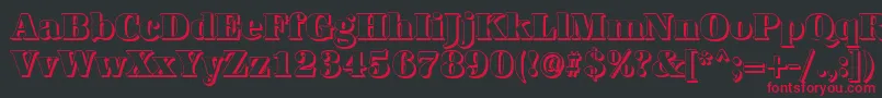 Fonte AntiquashCdHeavyRegular – fontes vermelhas em um fundo preto