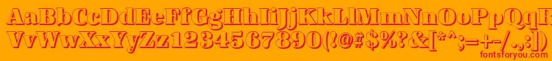 AntiquashCdHeavyRegular Font – Red Fonts on Orange Background