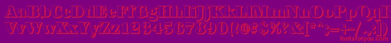 AntiquashCdHeavyRegular Font – Red Fonts on Purple Background