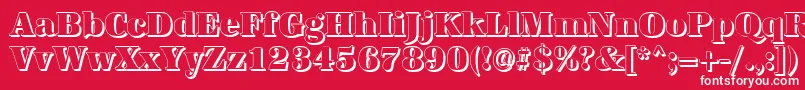AntiquashCdHeavyRegular Font – White Fonts on Red Background