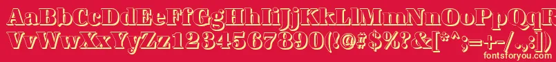 AntiquashCdHeavyRegular Font – Yellow Fonts on Red Background