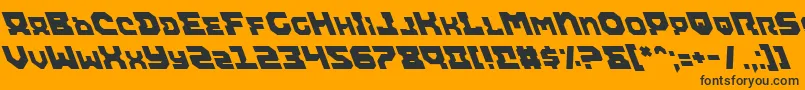 Airali-Schriftart – Schwarze Schriften auf orangefarbenem Hintergrund