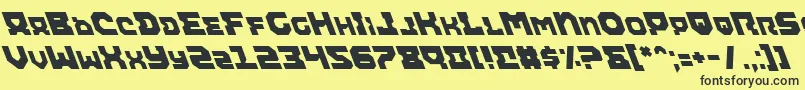 Шрифт Airali – чёрные шрифты на жёлтом фоне
