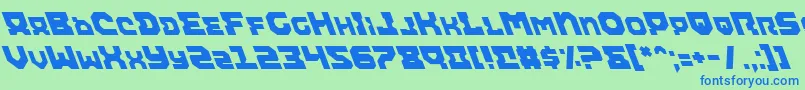フォントAirali – 青い文字は緑の背景です。