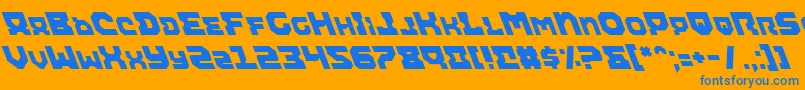 フォントAirali – オレンジの背景に青い文字