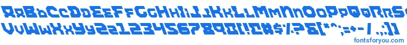 フォントAirali – 白い背景に青い文字