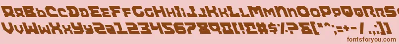 Czcionka Airali – brązowe czcionki na różowym tle