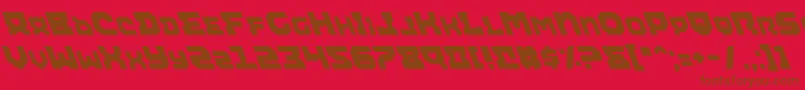 Czcionka Airali – brązowe czcionki na czerwonym tle