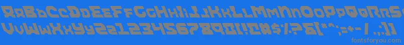 フォントAirali – 青い背景に灰色の文字