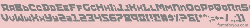 Airali-fontti – harmaat kirjasimet vaaleanpunaisella taustalla