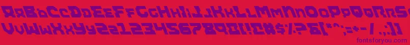 Airali-Schriftart – Violette Schriften auf rotem Hintergrund