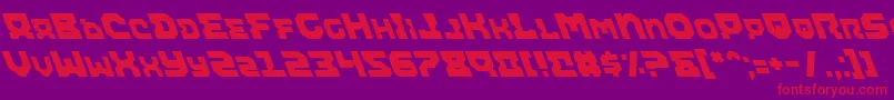 Airali-Schriftart – Rote Schriften auf violettem Hintergrund
