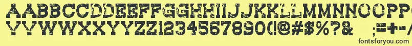 RedwoodCreek Font – Black Fonts on Yellow Background