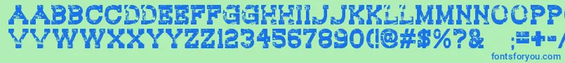 RedwoodCreek-fontti – siniset fontit vihreällä taustalla