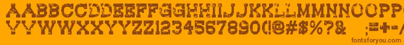 RedwoodCreek Font – Brown Fonts on Orange Background