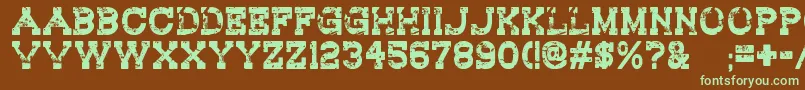 RedwoodCreek Font – Green Fonts on Brown Background