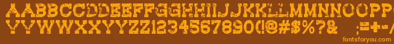 RedwoodCreek Font – Orange Fonts on Brown Background