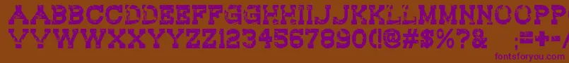 RedwoodCreek Font – Purple Fonts on Brown Background