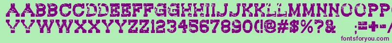 RedwoodCreek Font – Purple Fonts on Green Background
