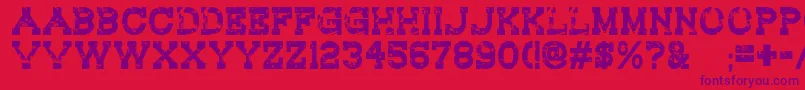 RedwoodCreek Font – Purple Fonts on Red Background