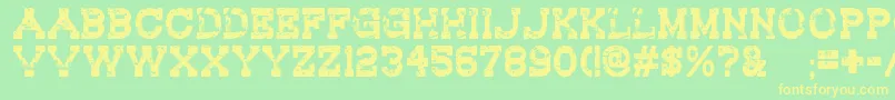 RedwoodCreek Font – Yellow Fonts on Green Background