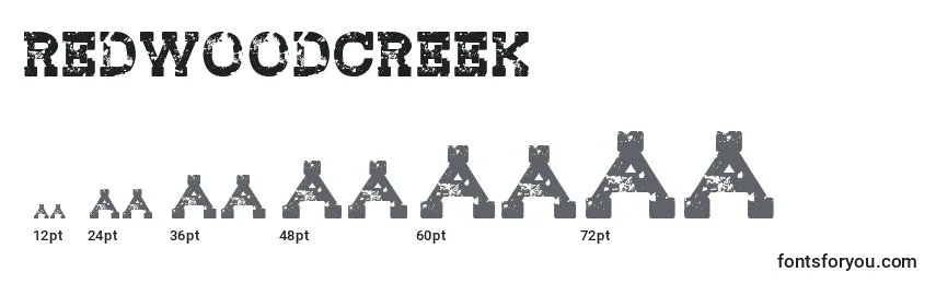 Размеры шрифта RedwoodCreek