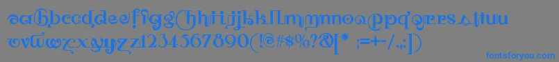 More about Owahtagusiamnf Font Owahtagusiamnf Font – Blue Fonts on Gray Background