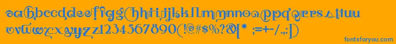 More about Owahtagusiamnf Font Owahtagusiamnf Font – Blue Fonts on Orange Background