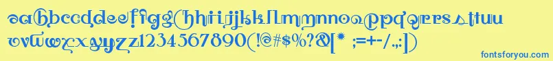 More about Owahtagusiamnf Font Owahtagusiamnf Font – Blue Fonts on Yellow Background