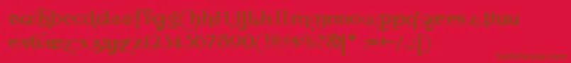 Owahtagusiamnf Font – Brown Fonts on Red Background