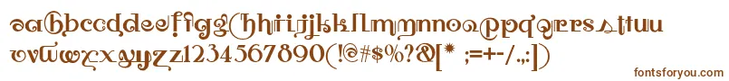 Owahtagusiamnf Font – Brown Fonts on White Background