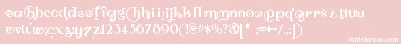 Owahtagusiamnf Font – White Fonts on Pink Background