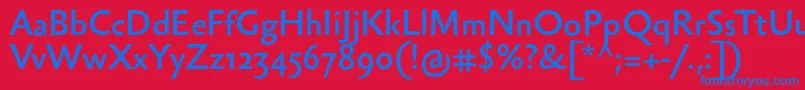 SebastianlightBold Font – Blue Fonts on Red Background