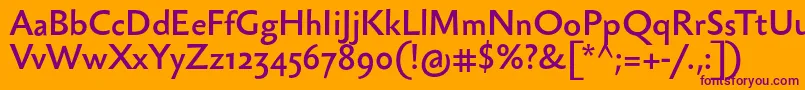 SebastianlightBold Font – Purple Fonts on Orange Background