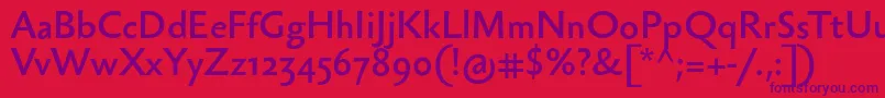 SebastianlightBold Font – Purple Fonts on Red Background